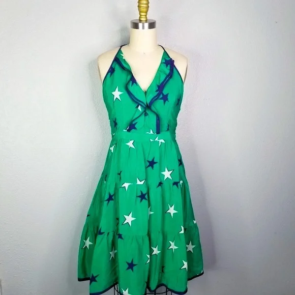 black polka dot halter neck dress Lilia Black Polka Dot Halter Neck Mini Dress - US 10 main image 1